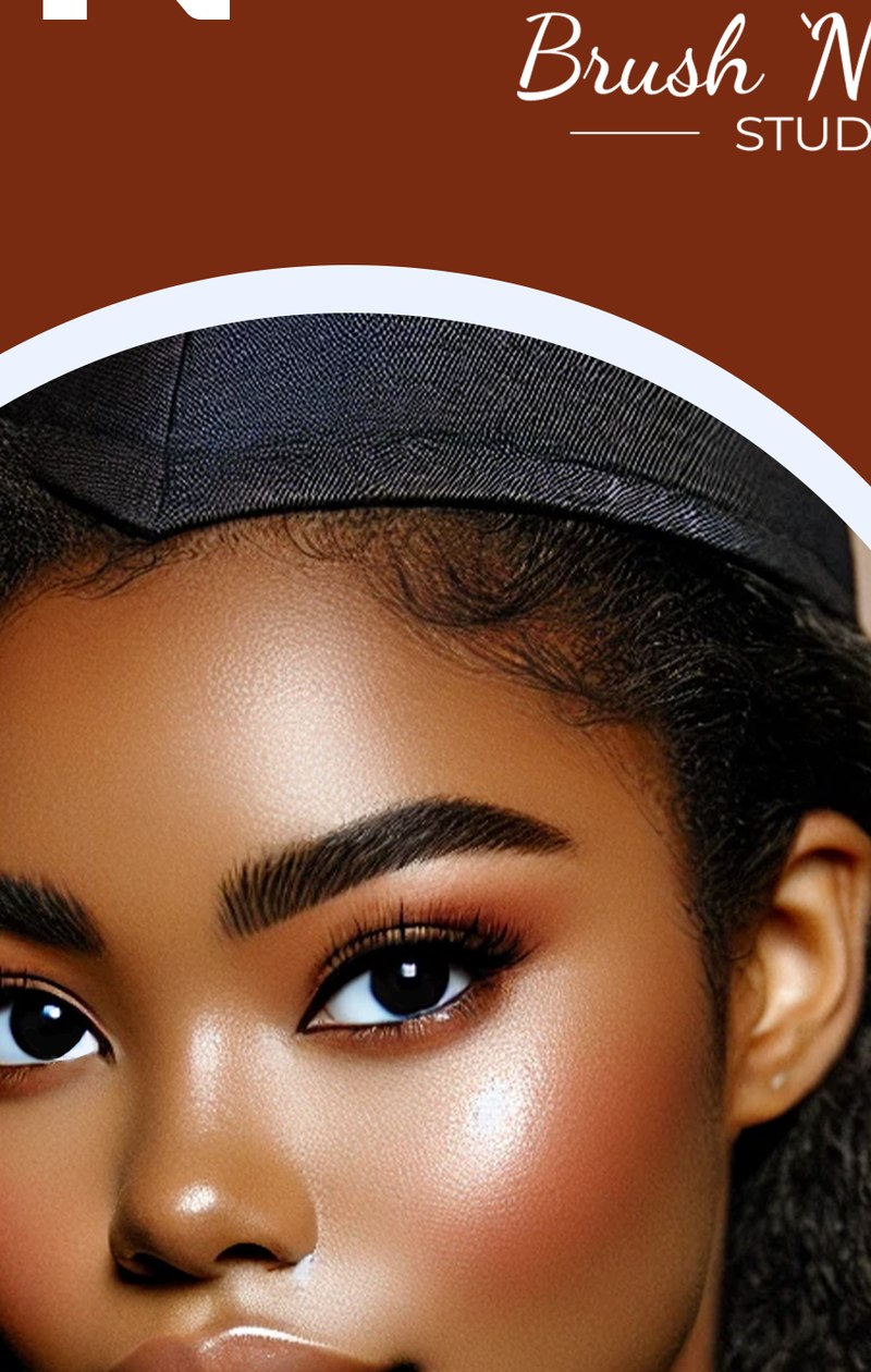 A polished, camera-ready makeup finish of the kind done for weddings and graduations